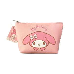 My Melody Pink Makeup Cosmetic Bag Stationery Zip Pouch Sanrio Bunny Rabbit NEW